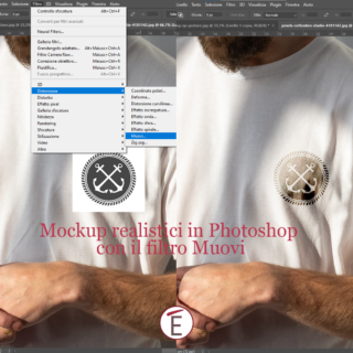 Mockup realistici in Photoshop con il filtro Muovi